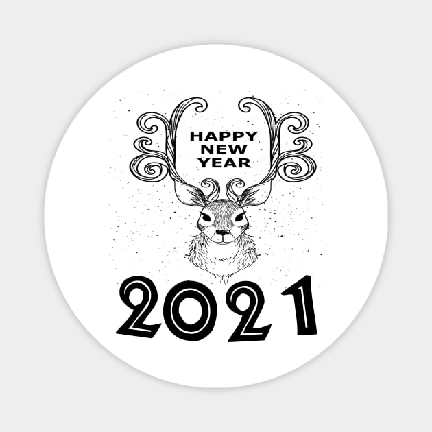 Happy new year 2021 Magnet by summerDesigns